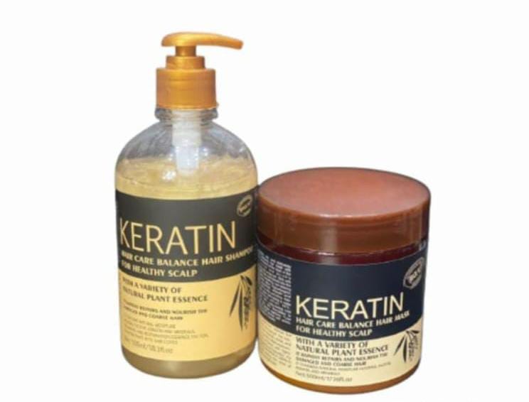 Keratin Hair Care Balance Hair Shampoo & Mask For Hair Treatment – (500ml) deal of 2