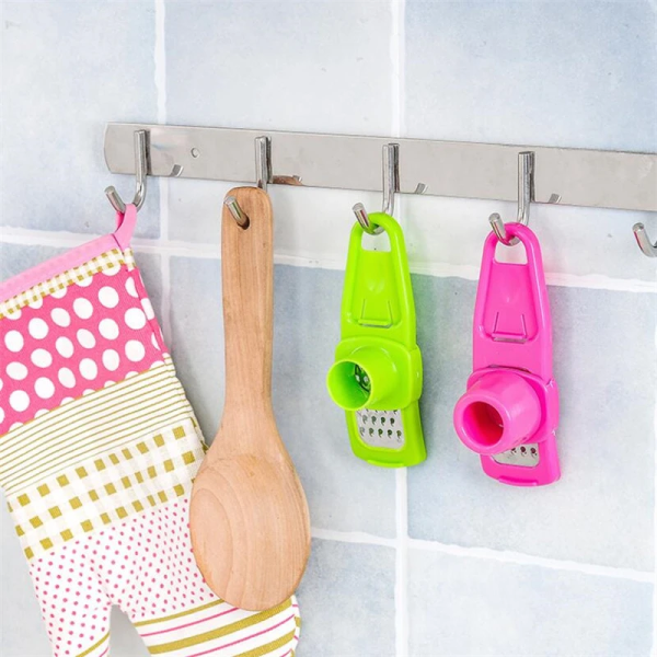 Garlic Press Grater Slicer Plastic Grinding Tool Kitchen Accessories (random Color)