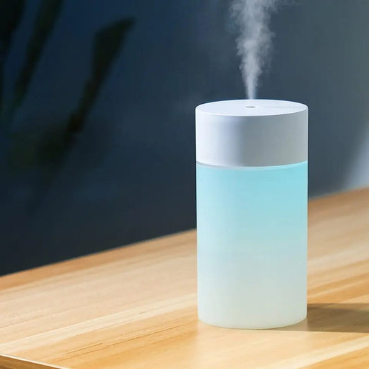 Mini Ultrasonic Air Humidifier Led Lamp Usb Essential Oil Diffuser Car Purifier Aroma Anion Mist Maker With Romantic Light 260ml