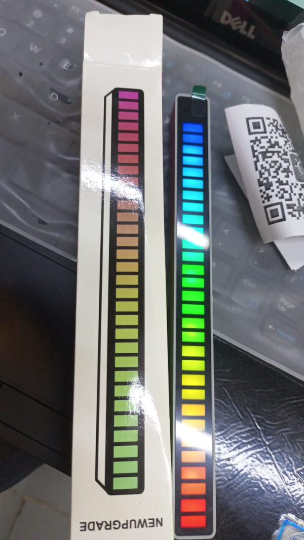 Rgb Voice Control Led Light Bar – Rechargeable (white Color)