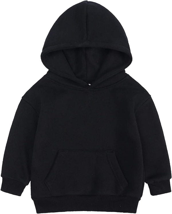 Unisex Kids Boy/girls Fleece Hoodie Solid Classic Winter Sweatshirt Casual Soft Hooded Pullover Long Sleeves