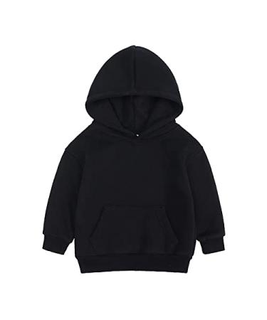 Unisex Kids Boy/girls Fleece Hoodie Solid Classic Winter Sweatshirt Casual Soft Hooded Pullover Long Sleeves