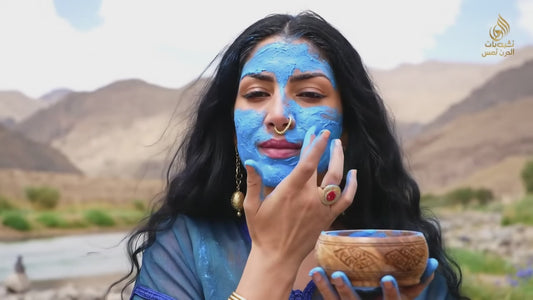 ZABARDAST DEAL .....  NEELA MOROCCAN PODER WITH FREE SCRUBBER AND APPLICATOR......Skin Whitening Orignal  Powder Neela Clay Mask – Moroccan Blue Nila for Bright, Healthy Skin